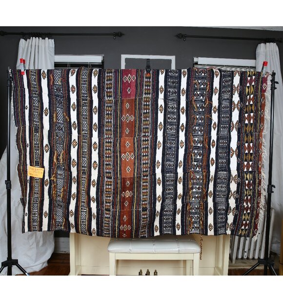 Rare Early 20th Century Khasa Arkilla Kerka Hand Woven Bridal Blanket Ma… - Picture 8 of 16